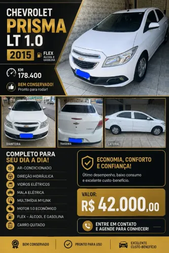 Chevrolet Prisma Sed. LT 1.0 8V Flexpower 4P 2015