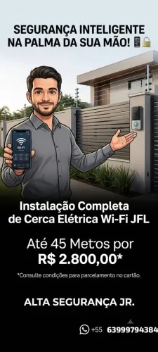 Cerca elétrica mais instalação