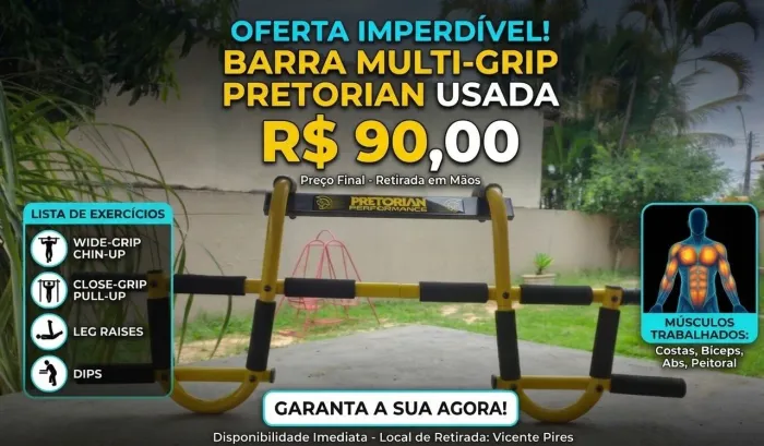 Barra de Exercícios Pretorian (usada / em bom estado)