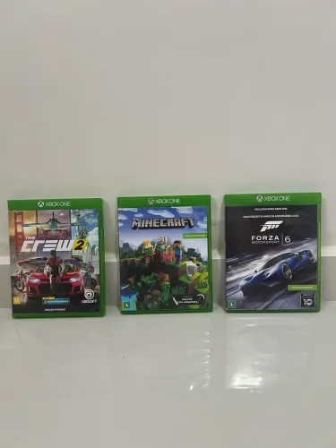Kit com 3 jogos para Xbox One - The Crew 2, Forza 6 e Minecraft