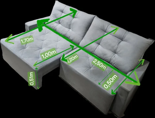 Sofá Retrátil E Reclinável Premium Veludo Cinza Impecável