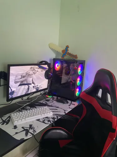 Vendo pc gamer roda fivem brincando