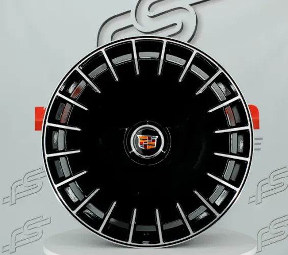 Jogo de Roda Cadillac Preto Brilhante Diamantado 6x139 - 24x10 Offset 25 (Nv)
