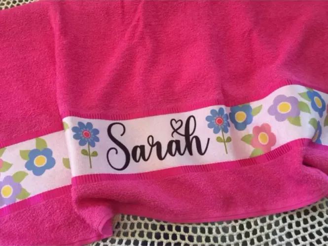 Toalha de banho personalizada