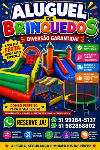 Locação de brinquedos para sua festa e eventos!