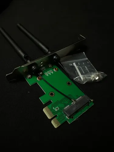 Placa de Rede Wi-Fi PCIe com 2 Antenas para PC