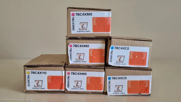 Lote 6 Toners Lexmark Recarregados (Prontos para Uso) - Barato