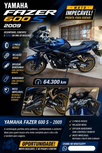 Fazer 600S Apenas a Venda 
