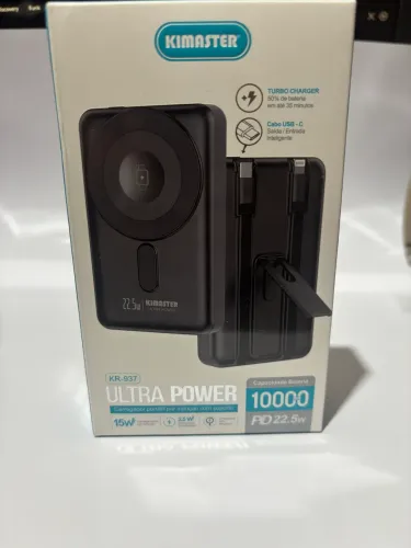 Carregador portátil por indução 10000 mAh
