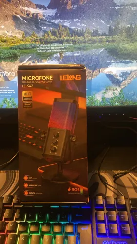 MICROFONE CONDENSADOR LELONG LE-942 RGB