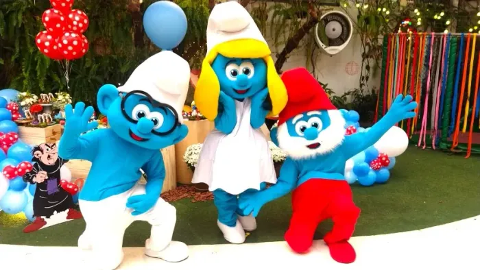Smurfs personagens vivos cosplay