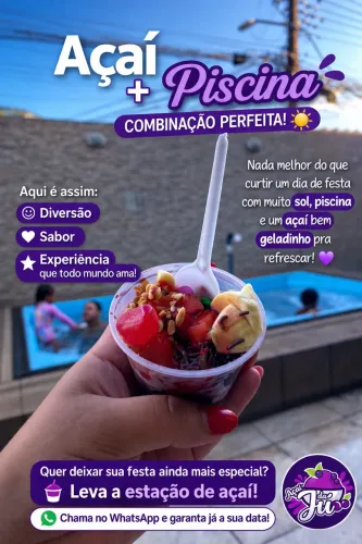 Estação de açai para festas e eventos