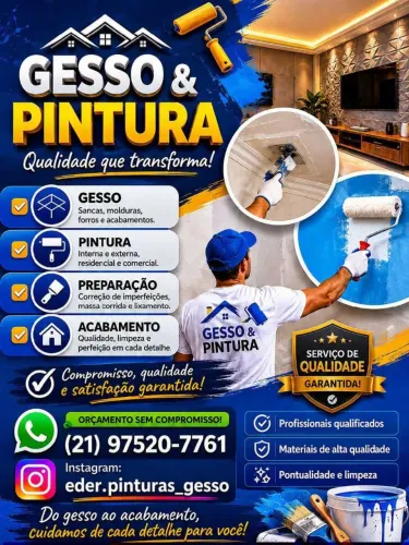 Gesso , pinturas e reparos 