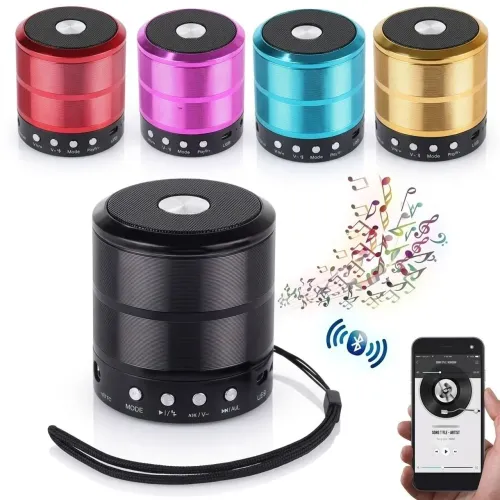 Caixa de Som Bluetooth Portátil 887 - Som Potente | USB | Cartão SD | Rádio FM