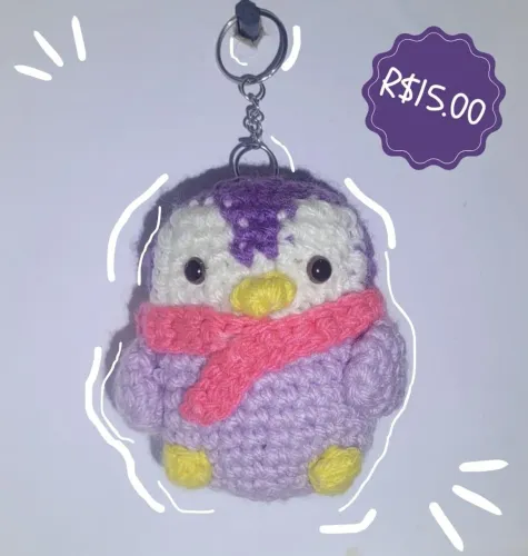 Chaveiro Amigurumi de Pinguim ?
