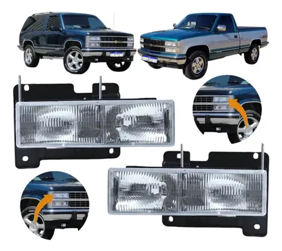 Par Farol Gm Silverado Superior 1993 94 95 96 97 98 A 2001 Ambos Lados