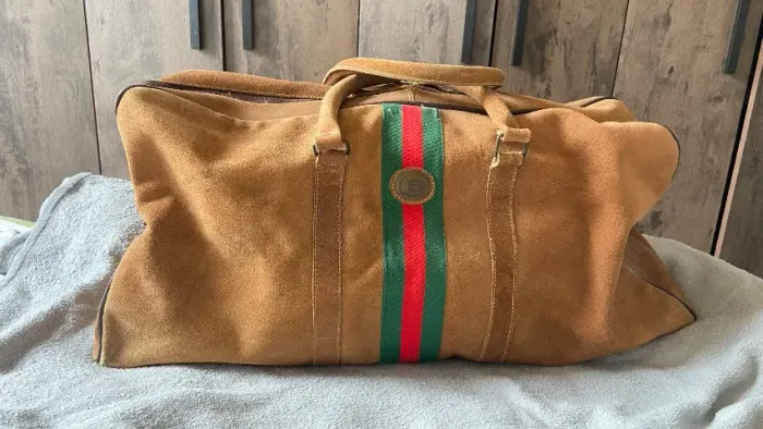 Autêntica mala/bolsa de viagem vintage da consagrada grife brasileira Elle Et Lui