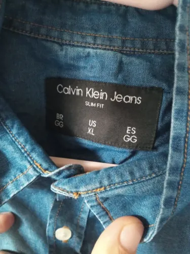 CAMISA SOCIAL JEANS CALVIN KLEIN ORIGINAL