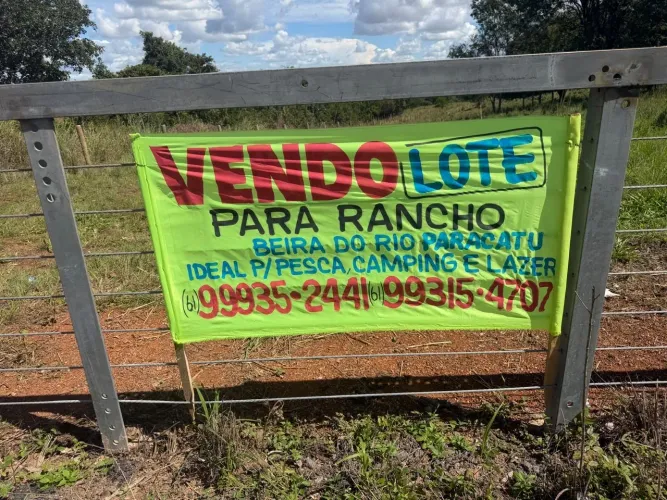 Lote na beira do Rio Paracatu - Ideal para rancho, pesca e lazer