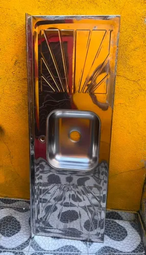Pia de Cozinha Aço Inox com Cuba - Semi-nova | Excelente Qualidade