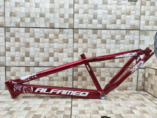 Quadro Alfameq Furia Freeride Aro 26 Manobras Grau Wheeling Vermelho 13