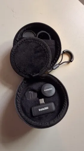 Microfone Original Insta360 Mic Air 1 Tx + 1 Rx X5 Ace Pro 2 Preto