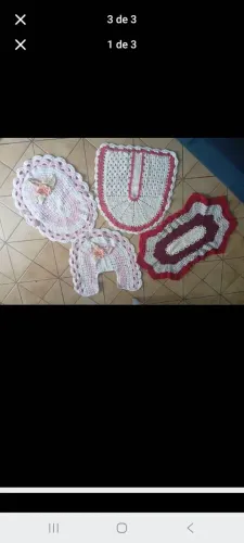 4 tapetes croche todos por R$ 50,00 reais(usados em bom estado)