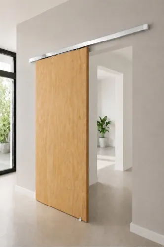 PORTA DE CORRER SOBREPOR - KIT DE CORRER BRILHANTE + FOLHA AMESCLA - A PARTIR DE R$290