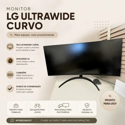 Monitor LG Ultrawide Curvo