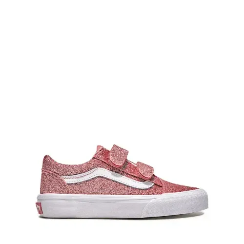 Tenis infantil Vans Old Skool V Glitter Rose Rosa com Brilho