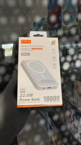 Power Bank MagSafe A'Gold 10000mAh Indução Magnética 22.5W