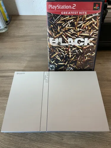 PlayStation 2 slim prata black