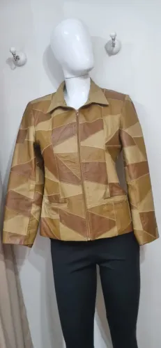 Jaqueta Patchwork 100% Couro 