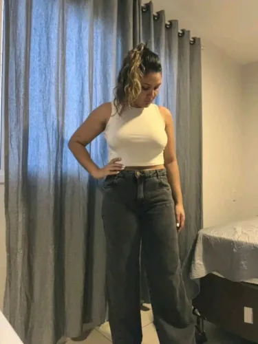 Calça Wide Leg Pantalona Jeans Feminina