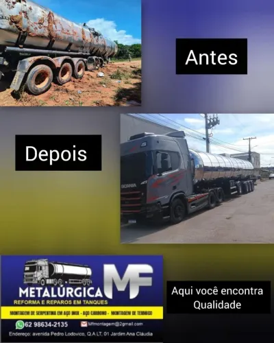 Metalúrgica MF reforma e reparos em tanques montagem de serpentina interna e térmico