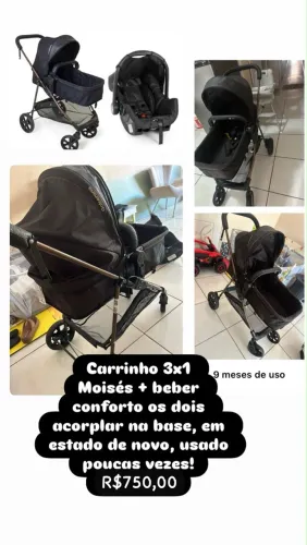Carrinho de bebê + bebê conforto 3 em 1