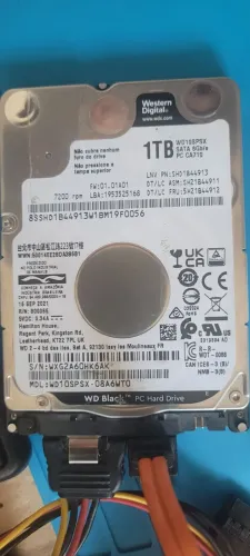 HD notebook 1TB saúde 100%