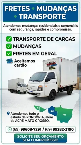 Fretes mudança transporte 