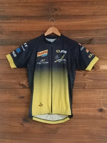 Jersey Ciclismo Equipe Pro Tork | Degradê Preto e Amarelo | Tam. M