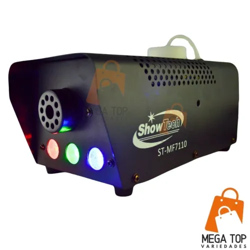 Máquina De Fumaça 700w 3 Led Controle Sem Fio Festa Casa DJ Iluminação Profissional