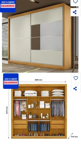 Guarda roupa de casal MDP