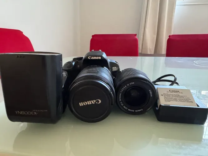 Canon EOS 650D + 2 Lentes + Flash Yongnuo YN600EX | Kit Completo