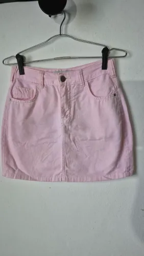 Saia jeans rosa patricia foster