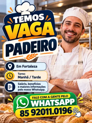 VAGA para PADEIRO EXPERIENTE