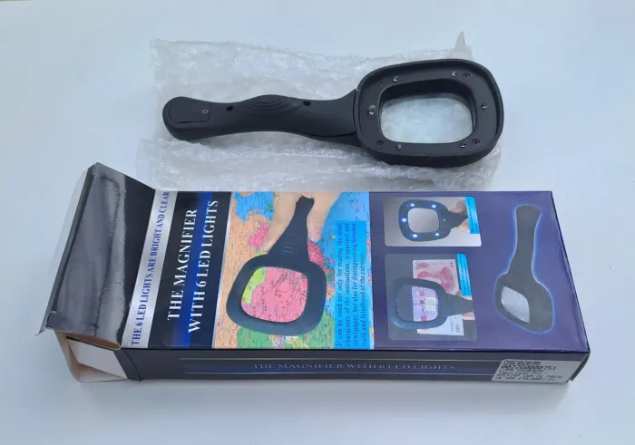 Magnifier com 6 led lights