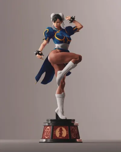 Chun li classic action figure 38 cm sem pintura leia