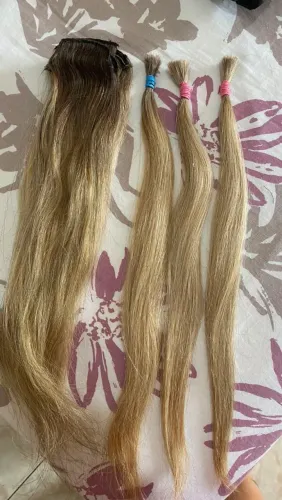 Mega hair vietnamita, loiro mesclado 60 cm