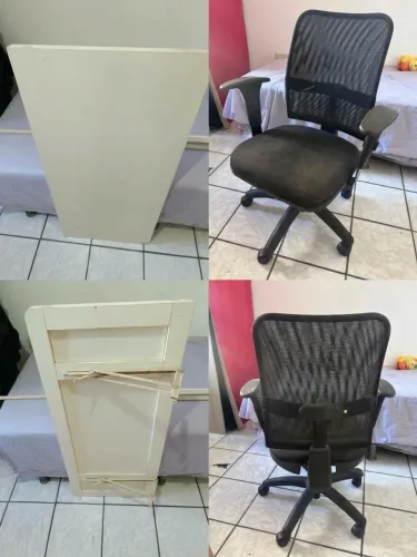 Mesa dobrável e cadeira escritório