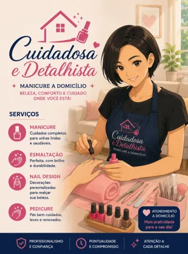 Manicure e pedicure Domicílio 