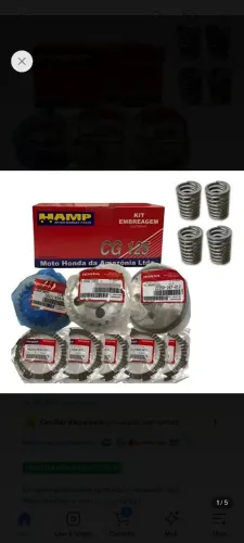 Kit Embreagem Hamp Honda Cg Fan 125 2005 2006 2007 2008